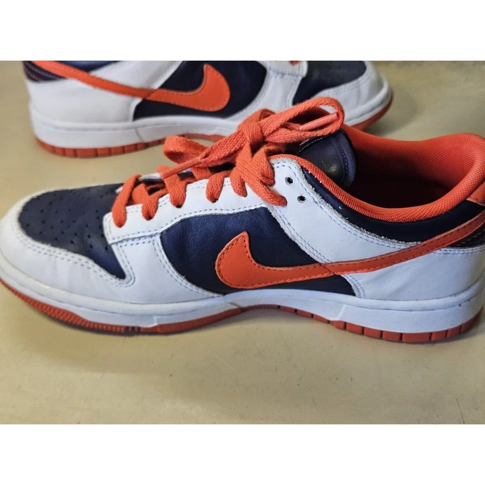 NIKEID BEARS THEME Sz 7.5 Lace-Up Athletic Colorblock Sneakers Blue White Orange